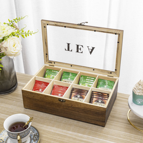 MyGift Wood Tea Bag Holder Box Wayfair